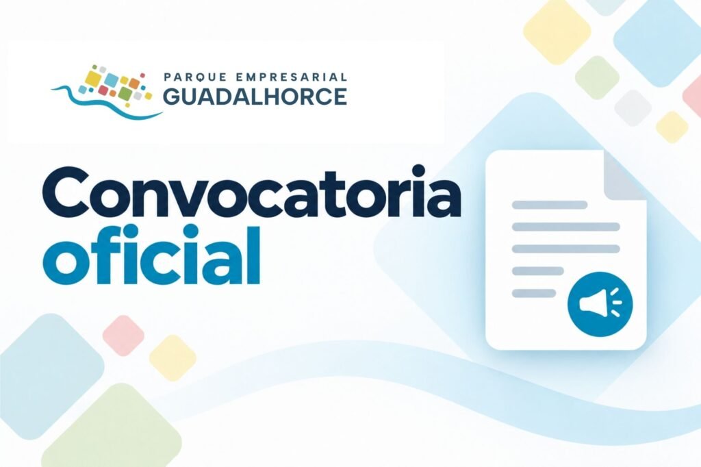 Imagen corporativa para las convocatorias oficiales del Parque Empresarial Guadalhorce